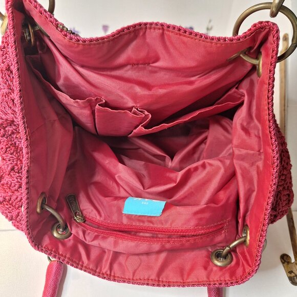The Sak Hobo Bucket Bag in Raspberry Red - Picture 5 of 8